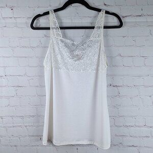Cabernet White Lace Camisole Lingerie Top L